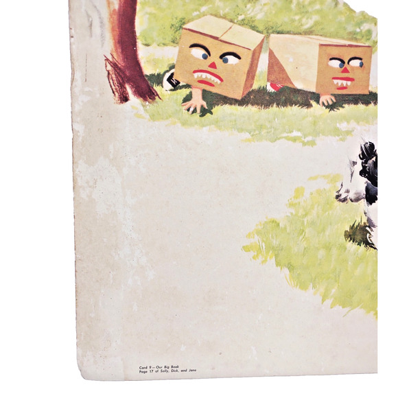 Vintage 2 Sided Over sized Dick Jane and Sally Teachers Big Book Poster Card 9 - Picture 7 of 9